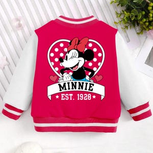 Minnie Mouse Varsity Jacket, 1928 Classic Cartoon Patches