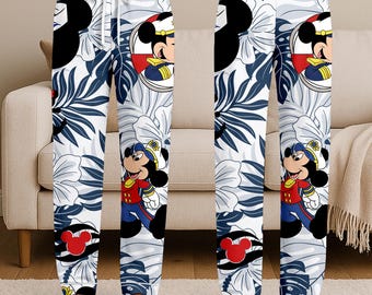 Disney Cruise Unisex Satin Pajamas Set, Disney Mickey Cruise Pajamas, Long Sleeve And Short Styles
