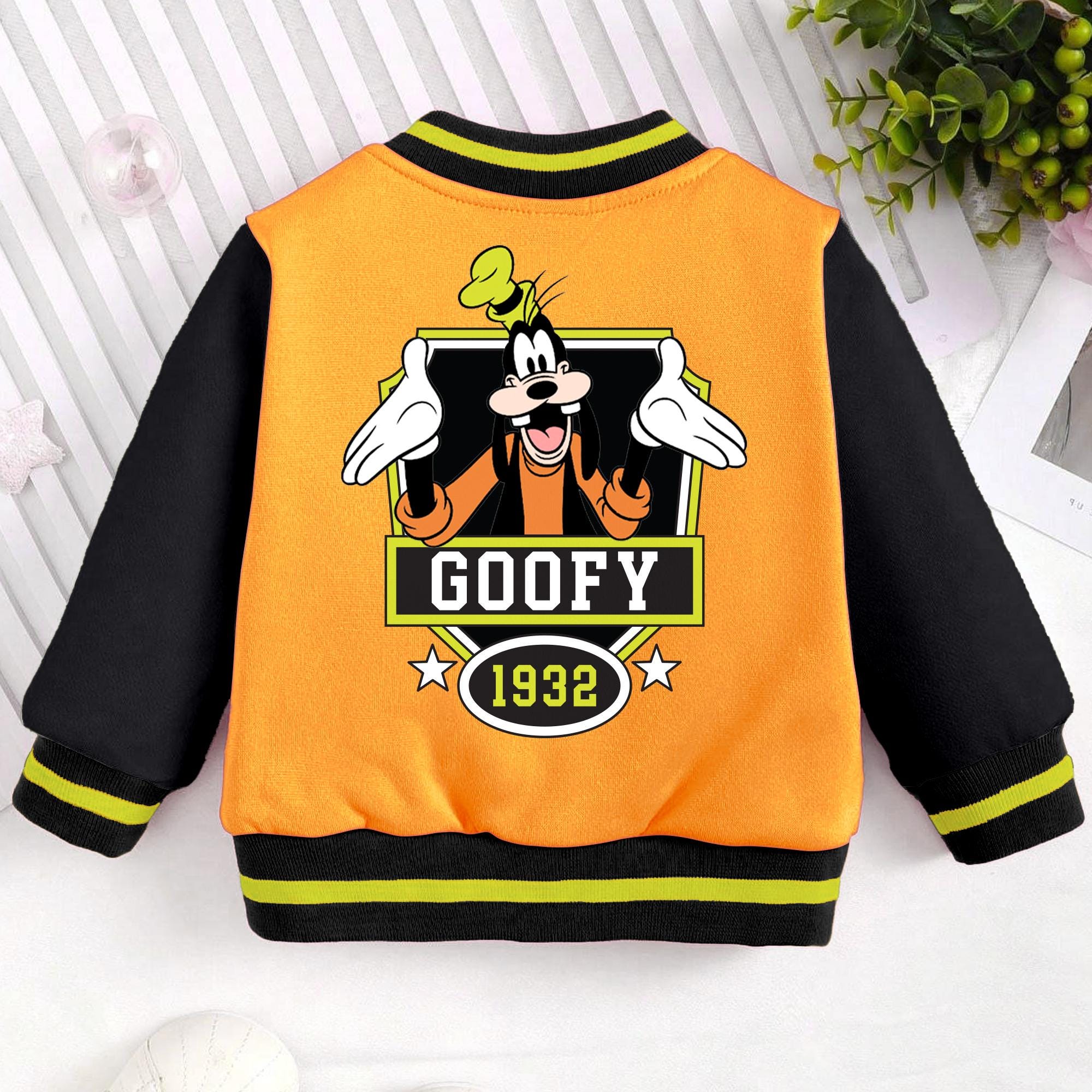 Goofy 1932 Cartoon Varsity Jacket, Kids Unisex Baseball Jacket - Etsy