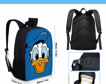 Mochila KTS2753 con Mickey, Minnie, Donald, Pluto, Goofy y Daisy Duck, ideal para viajes al parque Disneyland.