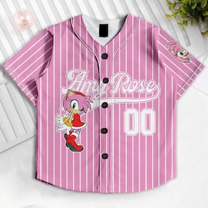 Amy Rose Custom Name and Number Kids and Youth Baseball Jersey, Aldult Unisex Varsity Baseball Jersey, Disneyland Summer Vacation