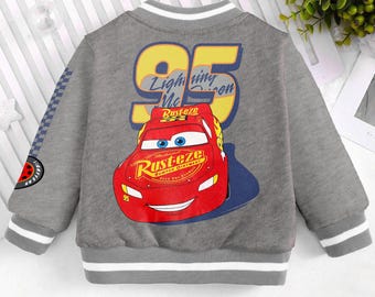 Lightning McQueen 95 Varsity Jacket, Kids & Adult Unisex Baseball Jacket