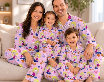 Lizzie McGuire Emotion Family Pajama, Y2K Nostalgia Family Pajamas, Matching Family Set
