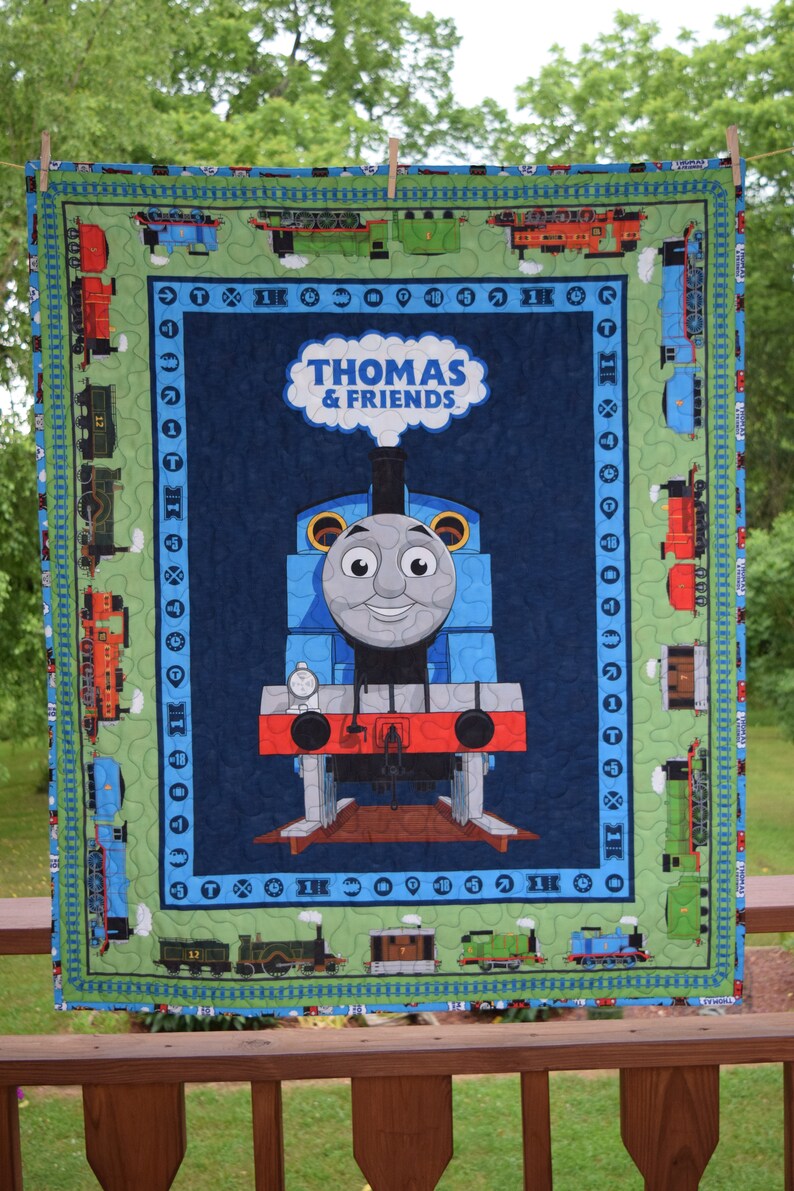 Baby Quilt Thomas and Friends Thomas Train Quilt Nursery Etsy