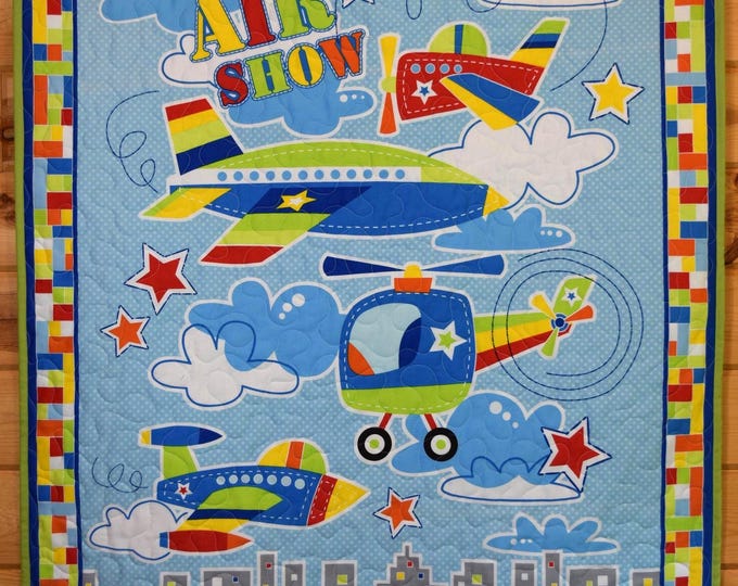 Airplane in Clouds Baby Quilt Pattern - Etsy Canada