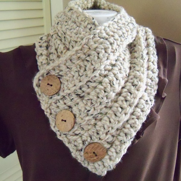 Crochet Scarf, Crocheted Cowl, Handmade  Neck Warmer, Winter Wrap Scarf Accessories,  Handmade Womens Accessory