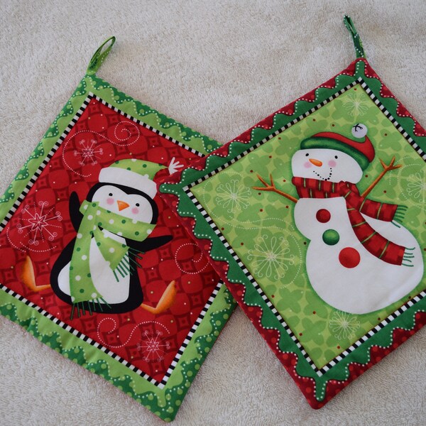 Christmas Pot Holders Etsy