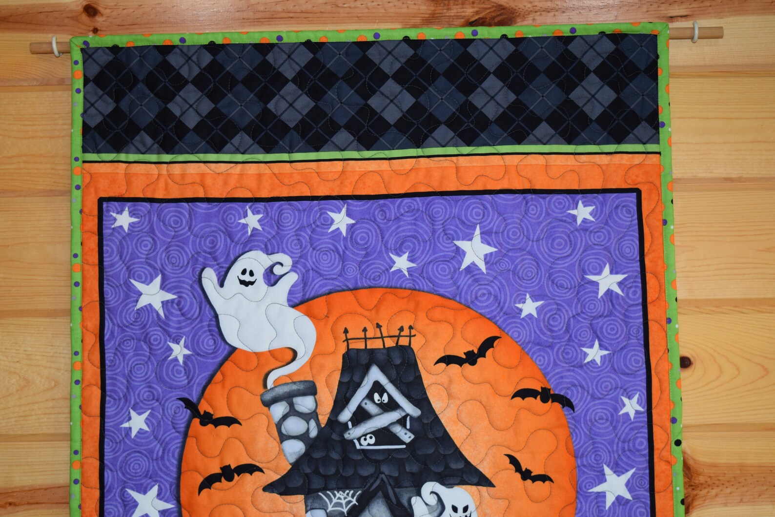 Halloween Wall Hanging Quilt Halloween Door Banner Glow in Etsy