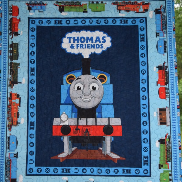 Train Quilt Etsy