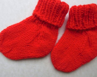 newborn red socks