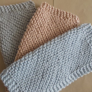 Farmhouse Kitchen Collection Dishcloths hand knitted Cotton Yarn set of 3 FREE SHIPPING