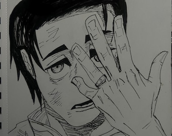 Jujutsu Kaisen - Yuta Okkostu Ink Illustration