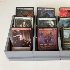 Bandeja modular para clasificar cartas TCG: ¡Más de 12 opciones de colores! Se desmonta para guardarla fácilmente.
