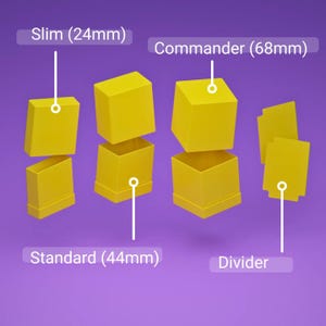 Caja de barajas Opti: Almacenamiento de cartas personalizado en dos tonos - Capacidad para 60-100 cartas con funda