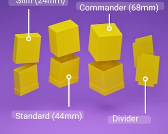 Opti Deck Box: aangepaste tweekleurige opbergruimte voor kaarten: ruimte voor 60-100 kaarten met sleeve