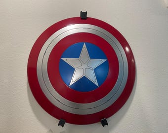 Captain America Shield / Viking Shield Wall Mount Holder Display Bracket ( 12 Color Options + Comes with 4 Screws and screw anchors )