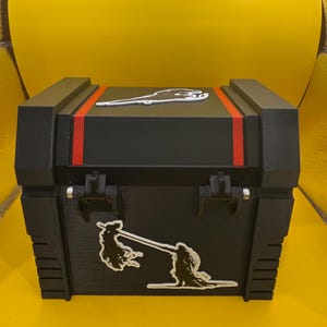 Final Fantasy 7R Shinra Treasure Chest Deck Box: Card & Dice Storage Custom (Message Me)