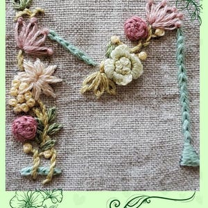 Flower alphabet &quot;M&quot;  Embroidery Design