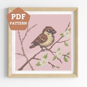 Sparrow Cross Stitch