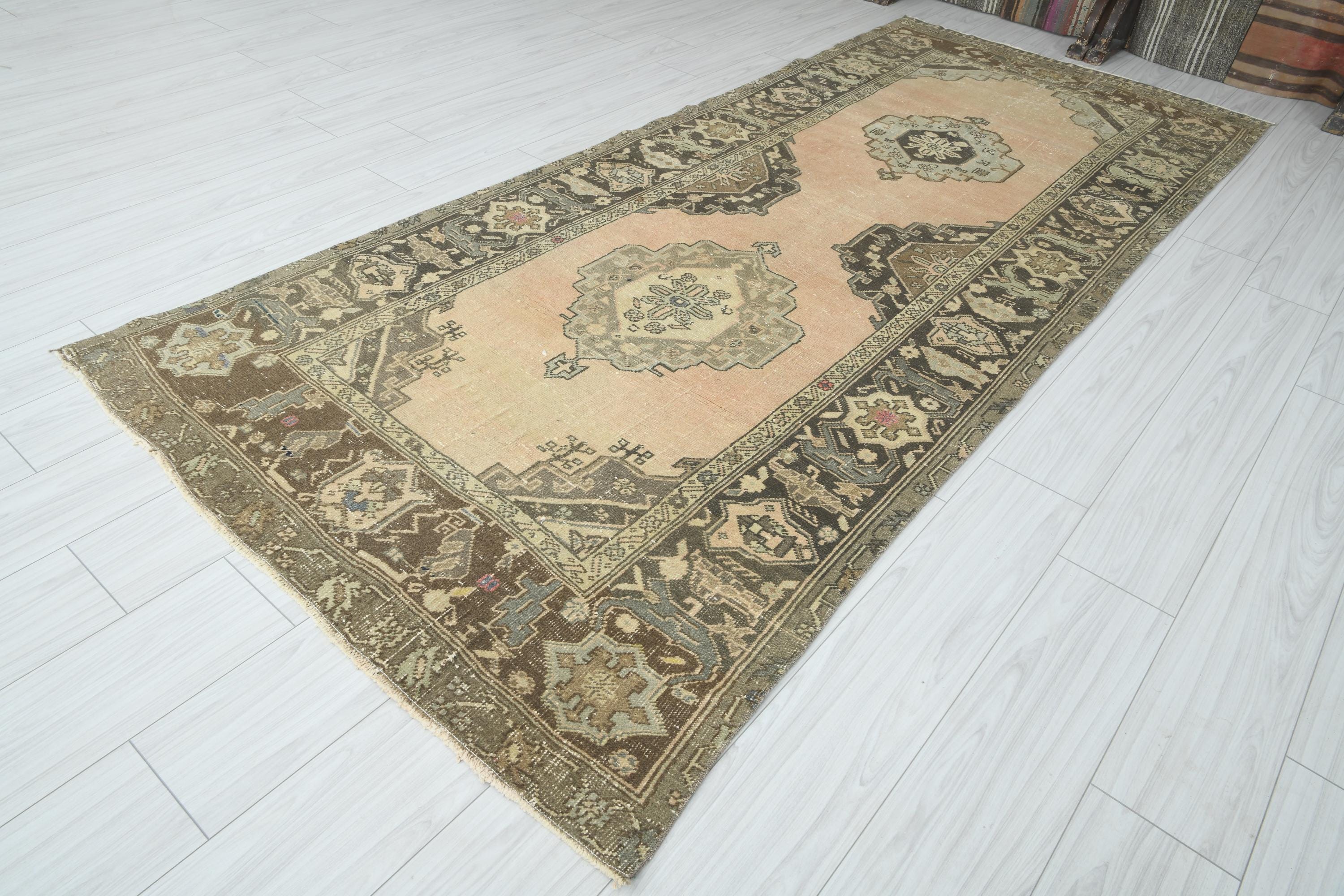5x11 Turkish Rug,oversize Vintage Rug,oushak Rug 5x11,natural Rug
