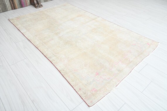 Mao トルコラグ シャビーレッド 194×112 トルコヴィンテージラグ