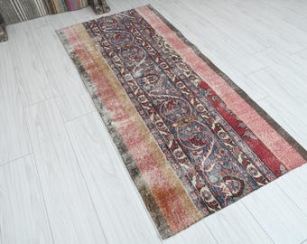 3x6 Turkish Rug,Small Vintage Rug,3x6 Oushak Rug,Natural Gift Rug,Faded Rug,3x6 Small Rug,Anatolian Rug,Turkish Rug 3x6, Area Rug 3x6,436