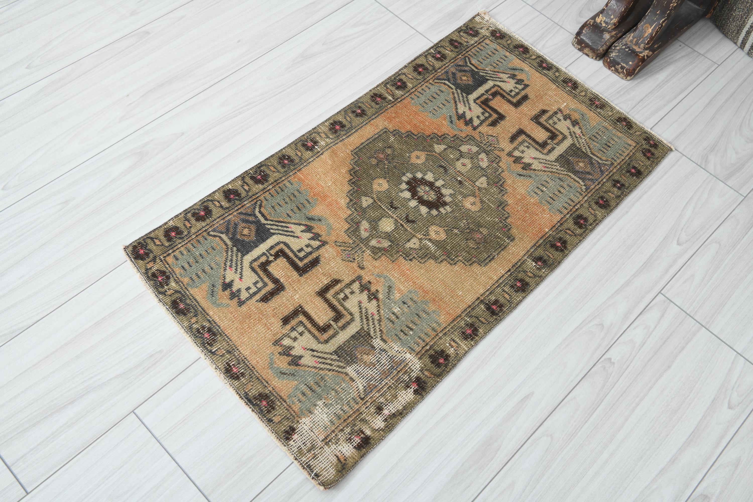 Oushak Mini Rug, 2x3 Vintage Rug, Small Turkish Rug, Wool Area Rug, 2x3 Handmade Rug, Anatolian Area Rug, Door mat Rug, Antique Rug 2x3,828