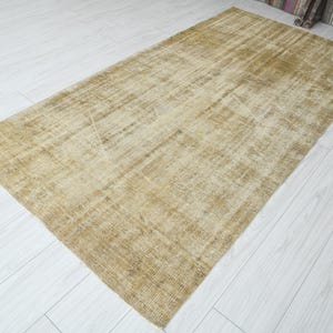 100x250 Türkischer Teppich,Vintage Teppich,Oushak Teppich 100x250,Natural Geschenk Teppich,Ausgeblichener Teppich 100x250,Türkischer Vintage Teppich,Wollteppich 100x250
