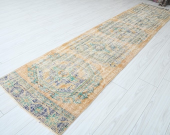 3x11 ランナー、ハンドメイドラグ、トルコ製ランナー 3x11
