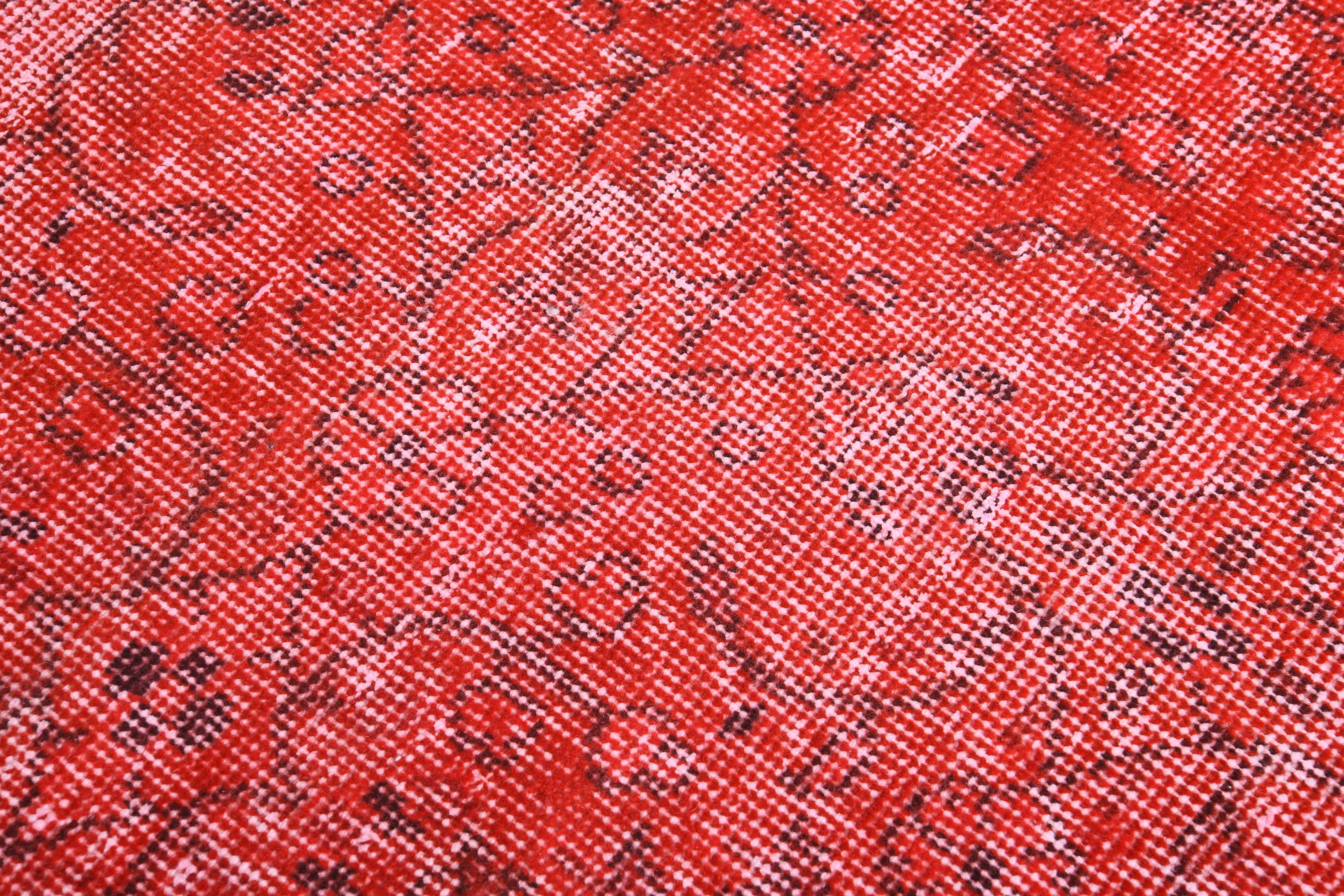 トルコヴィンテージラグ　正方形　110×104 トルコ ヴィンテージラグ ヘイべ 正方形じゅうたん59×68cm レッド 花束