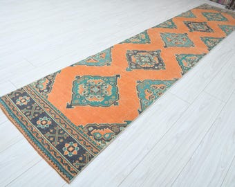 3x12 Runner,Oushak Runner Rug,Turkish Runner 3x12,Vintage Runner,Natural Gift Rug,Anatolian Runner Rug,3x12 Turkish Rug,Handmade Runner,215
