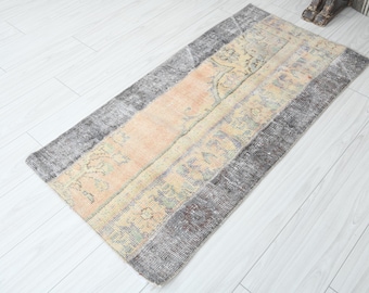 2x5 Runner,Turkish Runner 2x5,Vintage Runner Rug,Small Oushak Runner,Natural Gift Rug,Anatolian Runner Rug,2x5 Turkish Rug,Handmade Rug,217
