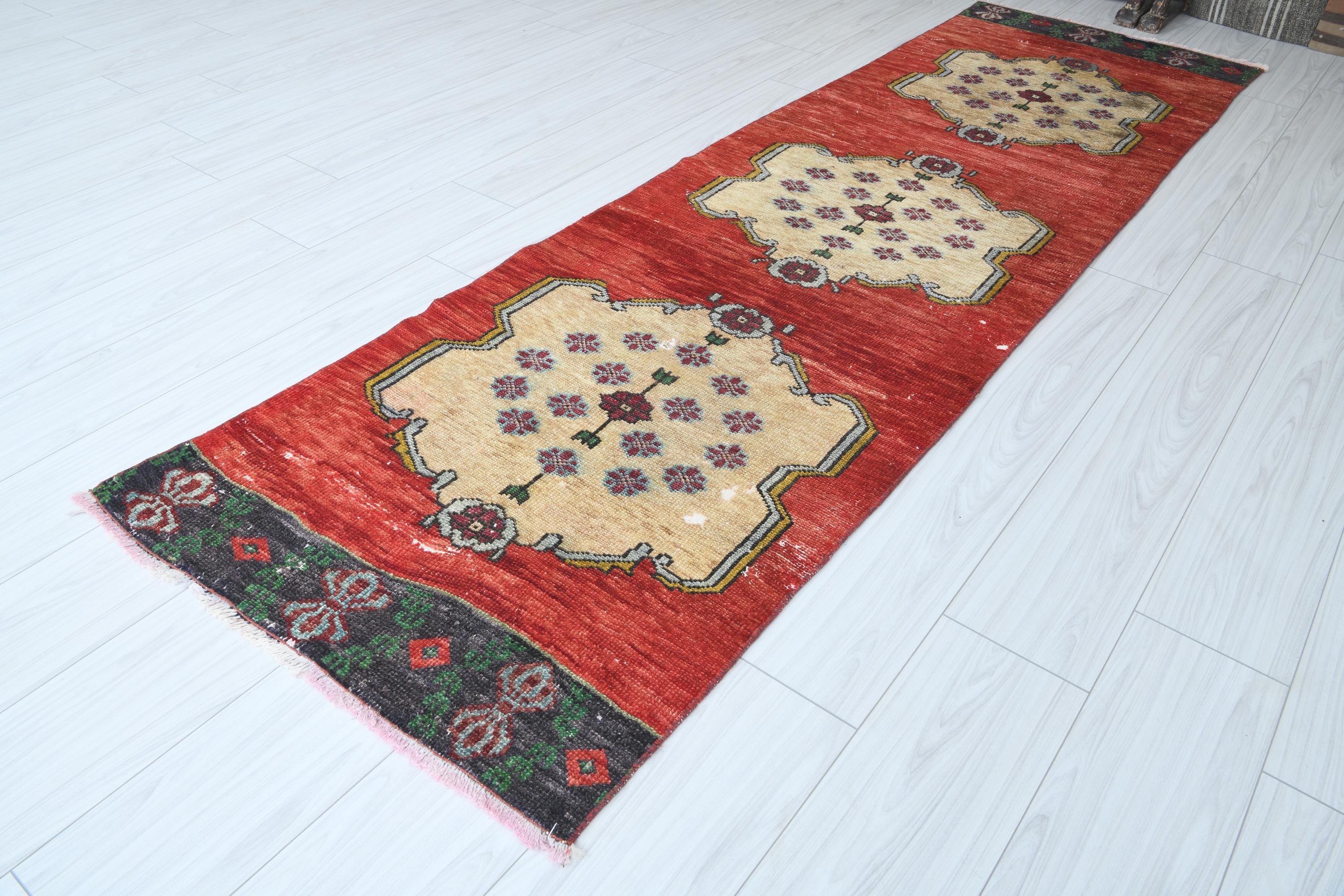 3x10 Runner,Turkish Runner 3x10,Vintage Runner Rug,Oushak Runner,Natural Gift Rug,Anatolian Runner Rug,3x10 Turkish Rug,Handmade Runner,312