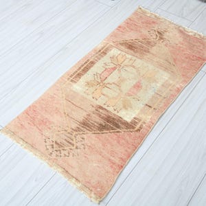 1x3 Turkish Rug,Vintage Small Rug,1x3 Oushak Rug,Natural Gift Rug,1x3 Small Rug,Anatolian Mini Rug,Turkish Mini Rug, Doormat Rug 1x3,200