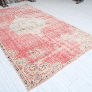 4x8 Kelim Teppich, Vintage Teppich,Oushak Teppich 100x250,Natural Geschenk Teppich,Ausgeblichener Teppich 100x250,Türkischer Vintage Teppich,Wollteppich 100x250