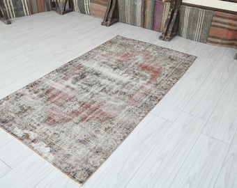 4x6 Turkish Rug,Vintage Area Rug,Oushak Rug 4x6,Natural Gift Rug,Faded Rug,4x6 Area Rug,Muted Decor Rug,Turkish Vintage Rug,Wool Rug 4x6,859
