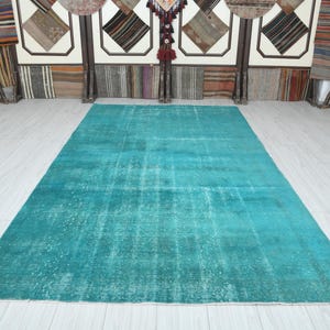 5x10 Turkish Rug,Oversize Vintage Rug,Oushak Rug 5x10,Natural Rug,Faded Rug,5x10 Area Rug,Muted Rug,Turkish Vintage Rug,Wool Rug 5x10,600