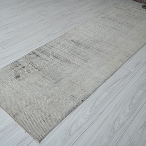 Pale Turkish Rug 3x8, Faded Oushak Runner 3x8, Handmade Vintage Wool Runner Rug,Natural Turkish Area Rug,Runner Rug,Wool Rug,Antique Rug,443