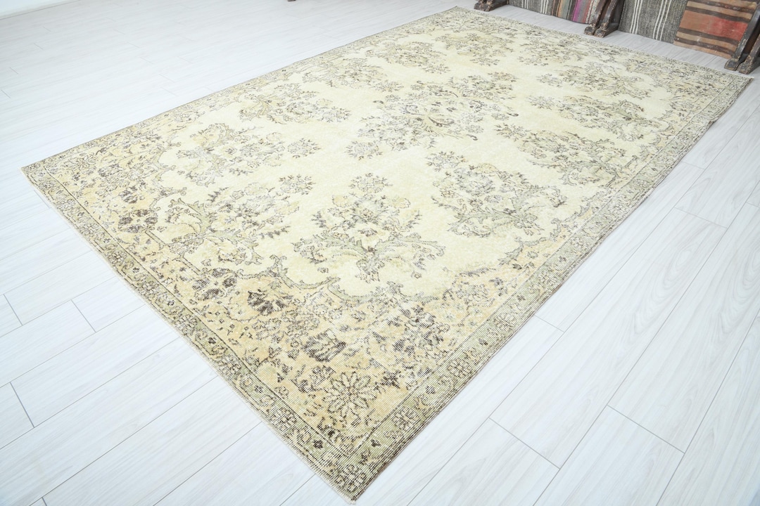 7x11 Turkish Rug,oversize Vintage Rug,oushak Rug 7x11,natural Area Rug ...