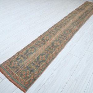 2x11 Runner,Oushak Runner Rug,Turkish Runner 2x11,Vintage Runner,Natural Gift Rug,Anatolian Runner Rug,2x11 Turkish Rug,Handmade Runner,304