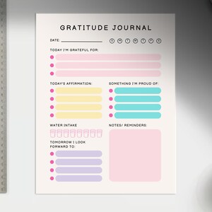 DAILY GRATITUDE JOURNAL, Line A Day Book, Self Care Planner, Journals For Women, Daily Gratitude Log, Daily Prompts Print, Self Care Journal