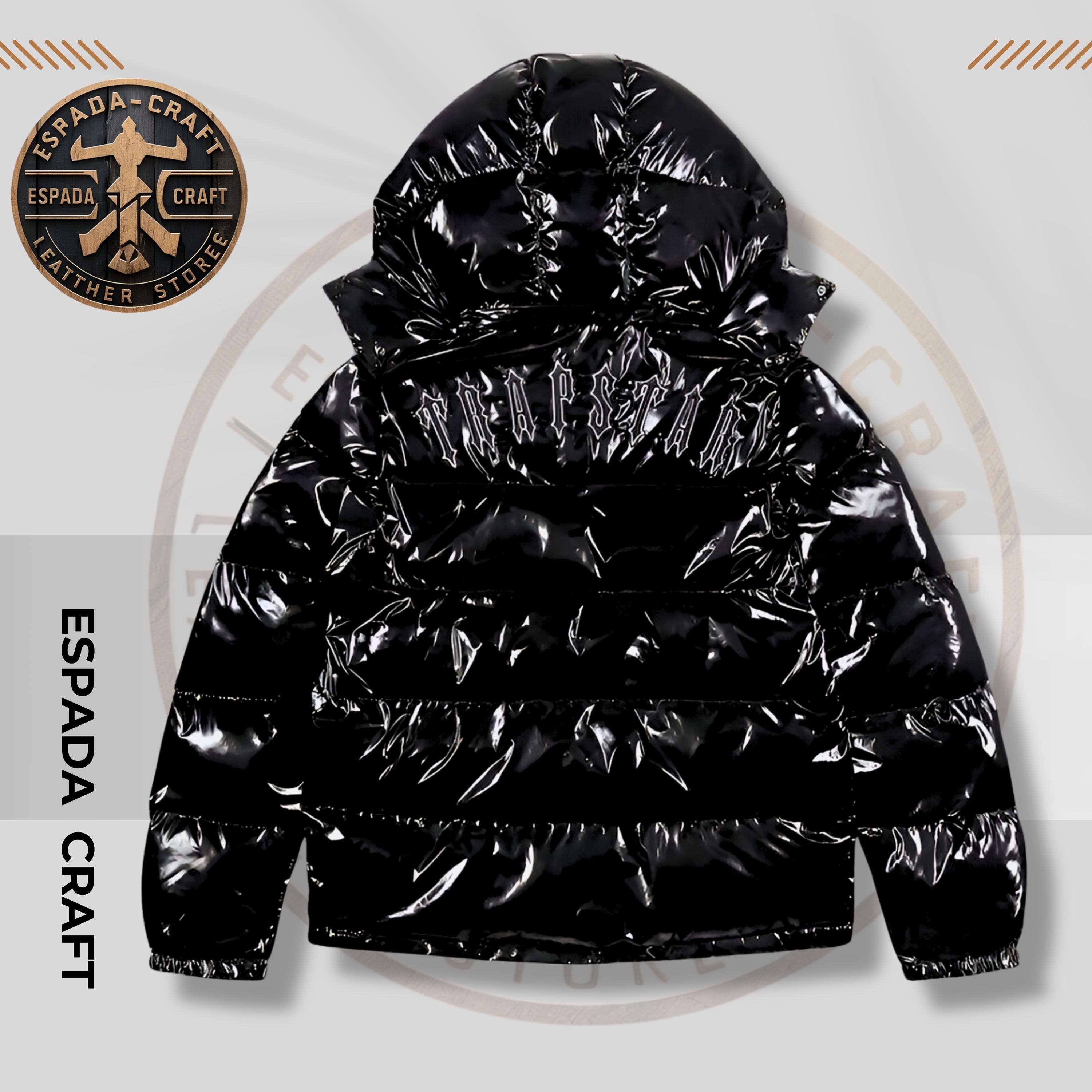 Trapstar Irongate Jacket Shiny Black | Men's Shiny Puffer Trapstar Irongate Jacket Shiny Black | Men's Shiny Puffer