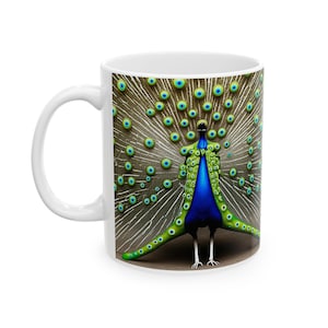 Taza de regalo Taza de cerámica sub Taza de regalo de dibujos animados de pavo real Nuevo regalo de G pa Nuevo regalo de G ma Taza de bebé Taza de café Taza divertida de pavo real Taza de regalo de dibujos animados de pájaro