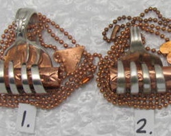 Fork Pendant, Fork Jewelry - Heart Message Jewelry.