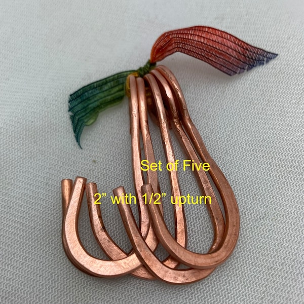 Copper Eyelet Hooks.Copper Wall Fixtures.Small Copper Hooks Sets of 5 ONSALE.  3 or Singles. ruddlecottage©Artist Jayne Bruck No Copying.