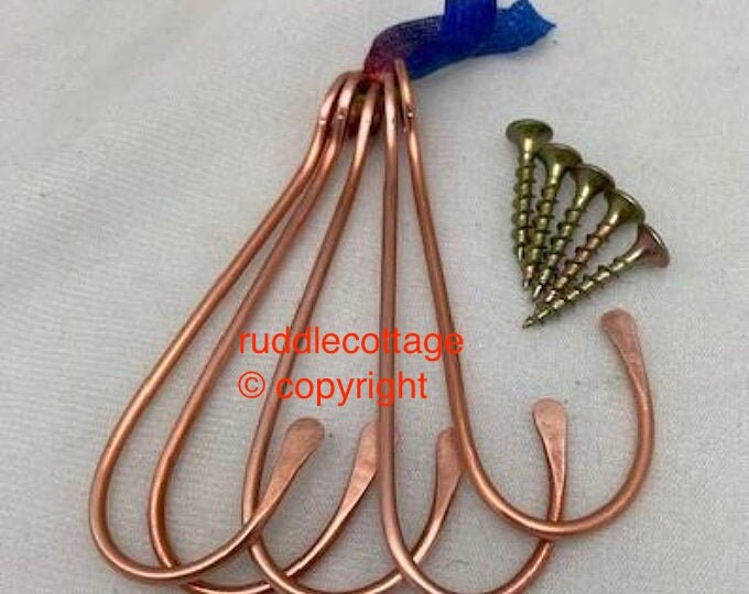 Copper Kitchen Hooks. Copper J Pot Hooks with Etsy
