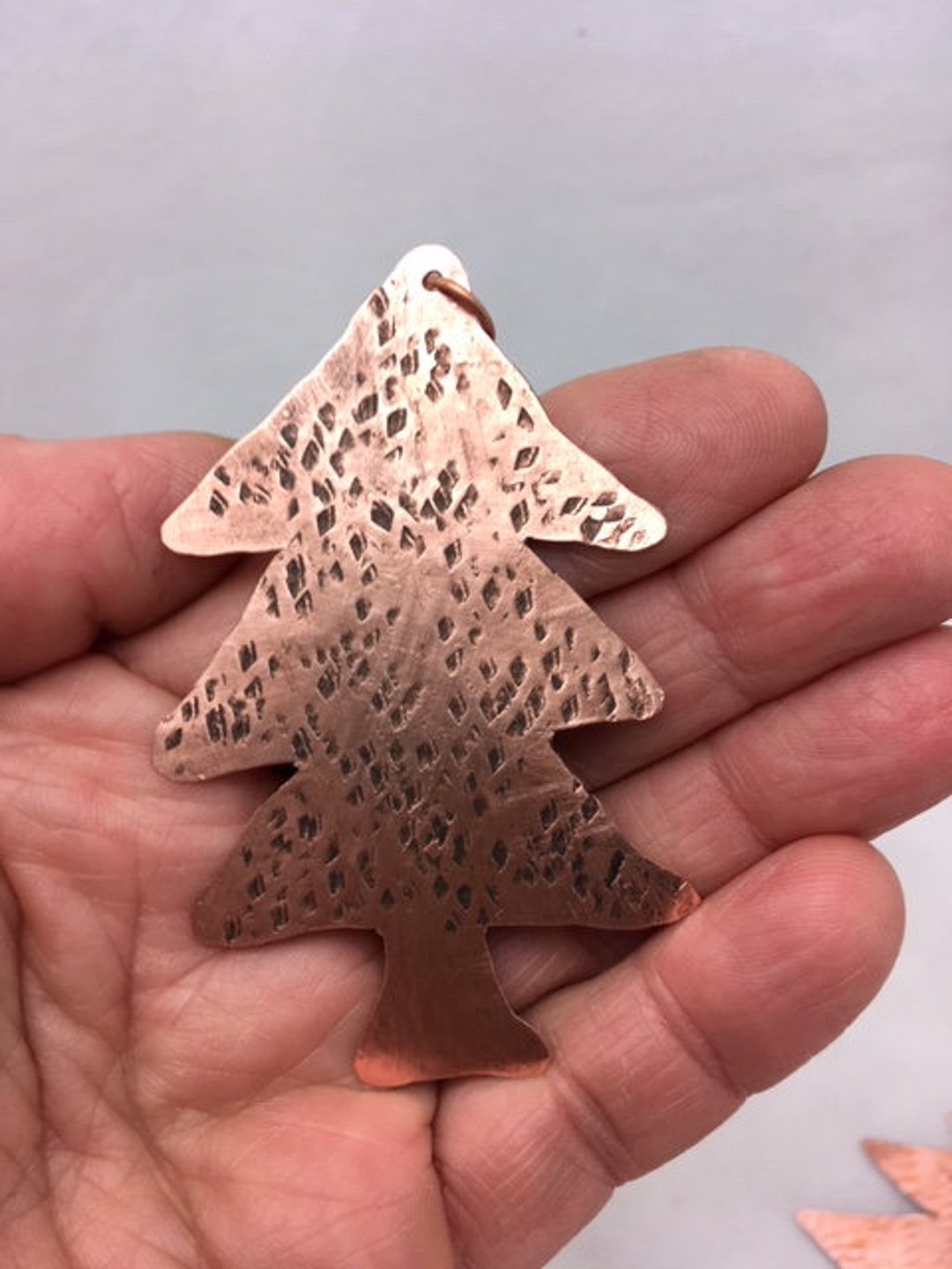 Copper Christmas Tree Ornaments 