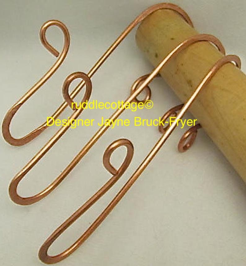 Copper Fancy S Hooks ONE Elongated S Hooks .copper Display Etsy