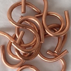 Handcrafted Copper Mini Pot Rack Hooks - Set of 5