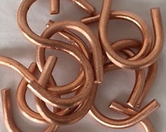 Copper "S" Pot Rack Mini Hooks (set of 5)Handcrafted Mini Kitchen Hooks.Made with love.ruddlecottage©Pure Copper.Made in the USA